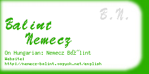 balint nemecz business card